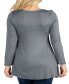 ფოტო #2 პროდუქტის Long Sleeve Solid Color Swing Style Flared Tunic Top