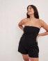 Фото #1 товара NA-KD bandeau jersey playsuit in black