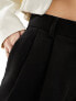 Only pleat front tailored trousers in black