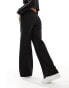 In The Style contrast drawstring waist wide leg side stripe trousers co-ord in black 44 - фото #4