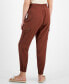 Фото #6 товара Petite Satin High-Rise Belted Cargo Pants, Created for Macy's