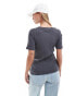 Фото #4 товара Brave Soul ribbed t-shirt in charcoal