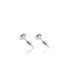 ფოტო #4 პროდუქტის Aurora Bezel Set Solitaire Stud Earrings