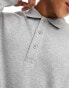 New Look polo sweat in grey marl