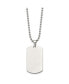 ფოტო #3 პროდუქტის Brushed Rounded Edge 2mm Dog Tag Ball Chain Necklace