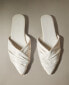 Slippers with pleated details