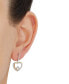 ფოტო #2 პროდუქტის Cubic Zirconia Heart Drop Earrings in Sterling Silver & 14k Gold-Plate