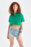 Crop Top Kısa Kollu Bluz Z0972az22sm