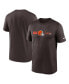 Фото #1 товара Men's Brown Cleveland Browns Horizontal Lockup Legend Performance T-shirt