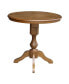 36" Round Top Pedestal Table with 12" Leaf