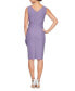 ფოტო #4 პროდუქტის Compression Embellished Ruched Sheath Dress