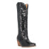 Dingo Dance Hall Queen Sequin Snip Toe Cowboy Womens Black Casual Boots DI182-0