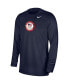 Фото #2 товара Men's Navy Team USA UV Coach Long Sleeve Performance T-shirt