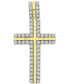 Фото #1 товара Macy's men's Diamond Cross Pendant (1 ct. t.w.) in 10k Gold