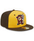 Men's Yellow Hickory Crawdads Theme Nights Hickory Dickory Docks 59FIFTY Fitted Hat