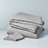 Фото #2 товара 3pc King Washed Loop Stripe Duvet Cover Bedding Set Gray - Hearth & Hand with