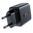 Ładowarka sieciowa GaN 2x USB 18W QC 3.0 AFC FCP czarny