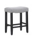 Фото #9 товара 24" Upholstered Saddle Seat Faux Leather Counter Stool