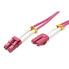 VALUE Fibre Optic Jumper Cable, 50/125 µm, LC/LC, OM4, purple 15 m, 15 m, OM4, LC, LC