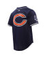 Фото #4 товара Men's Justin Fields Navy Chicago Bears Baseball Player Button-Up Shirt