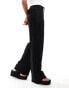 Фото #2 товара Monki drawstring waist trousers in black