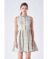 Women's Plaid Boucle Mini Dress