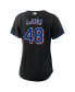 Фото #4 товара Women's Jacob deGrom Black New York Mets 2022 Alternate Replica Player Jersey