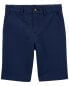 Kid Blue Flat-Front Shorts 8