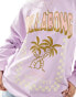 Billabong ride in beach sweatshirt in purple