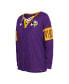 Women's Purple Minnesota Vikings Lace-Up Notch Neck Long Sleeve T-shirt