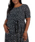 ფოტო #4 პროდუქტის Plus Size Dot-Print Fit & Flare Midi Dress