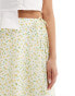 Фото #5 товара Wednesday's Girl wrap detail ditsy mini skirt in yellow