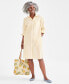 ფოტო #1 პროდუქტის Women's Cotton Striped Shirtdress, Regular & Petite, Created for Macy's
