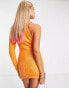 Фото #2 товара Kyo The Brand sequin one shoulder mini dress in orange