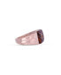 Red Pietersite Gemstone Hammered Texture Rose Gold Plated SIlver Men Signet Ring