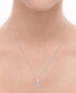 ფოტო #3 პროდუქტის Diamond Cluster 18" Pendant Necklace (1/3 ct. t.w.) in 14k White Gold