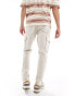 ONLY & SONS slim fit tapered cargo in ecru