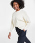 Фото #1 товара Women's Dolman-Sleeve Crewneck Sweater, Created for Macy's