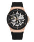 Men's Automatic Black Silicone Watch 43mm