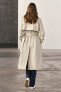 Zw collection trench coat with belt