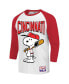 Men's White/Red Peanuts Cincinnati Baseball Raglan T-Shirt