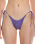 Фото #1 товара Monica Hansen Beachwear Lurex High-Cut Bikini Bottom Women's Purple L