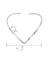 Фото #3 товара Bling Jewelry basic Simple Slider Choker V Shape Collar Statement Necklace For Women .925 Silver Sterling Add Your Pendant 3MM