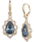ფოტო #1 პროდუქტის Gold-Tone Crystal & Pear-Shape Stone Drop Earrings