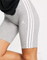Фото #8 товара adidas Sportswear Essential 3 stripe legging shorts in grey
