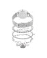 ფოტო #6 პროდუქტის Women's Silver-Tone Mesh Metal Alloy Bracelet Watch 36mm Gift Set