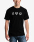 Фото #1 товара Men's Peace Love Dogs Word Art Short Sleeve T-shirt
