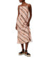ფოტო #1 პროდუქტის Women's Printed Gaia Flavia Tie-Back Textured Dress
