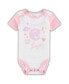 ფოტო #3 პროდუქტის Newborn and Infant Boys and Girls White, Pink Chicago Cubs Spreading Love Bodysuit and Tutu with Leggings Set