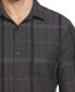 Men's Cotton Tonal Jacquard Plaid Button Shirt